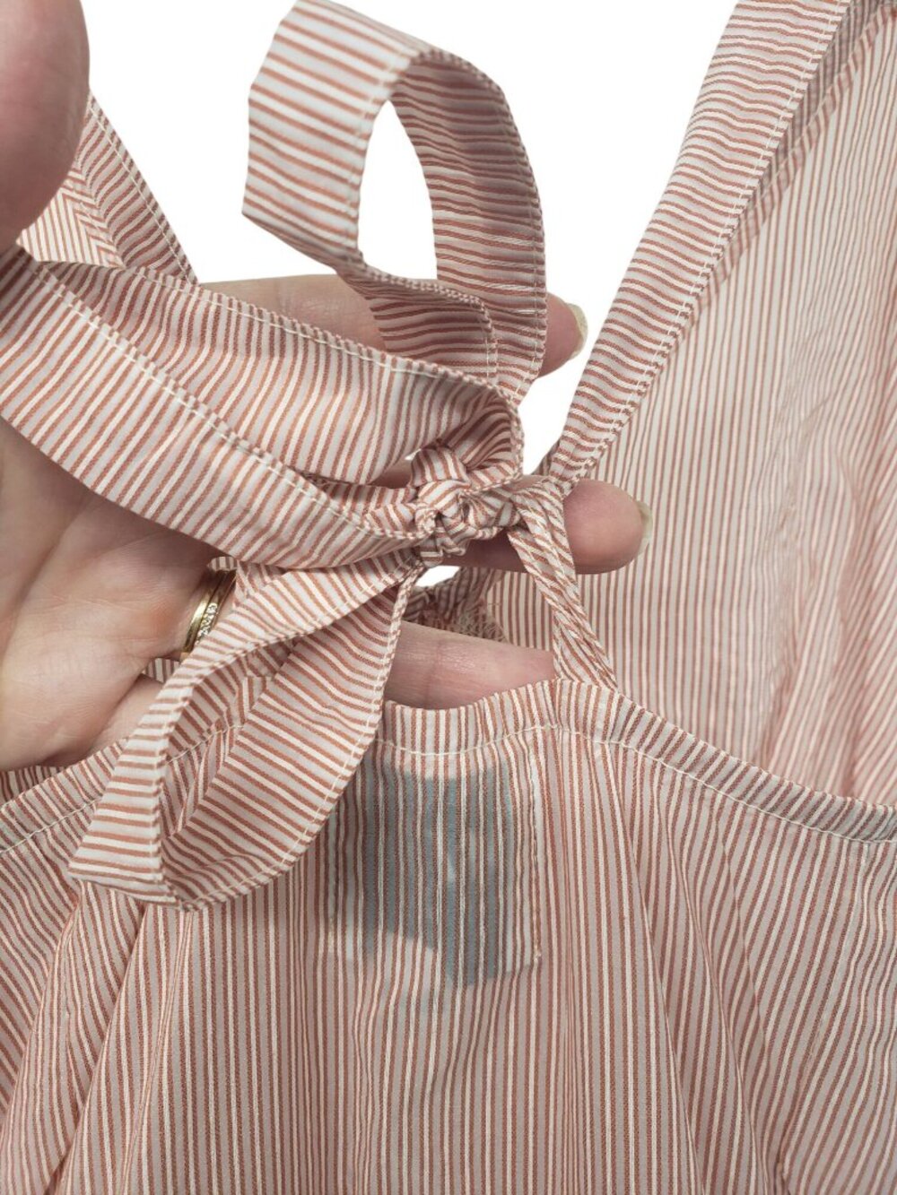 Misa Los Angeles Morrison Ruffle Tiered Maxi Dress Pink Stripe Candy Striper - Picture 10 of 12